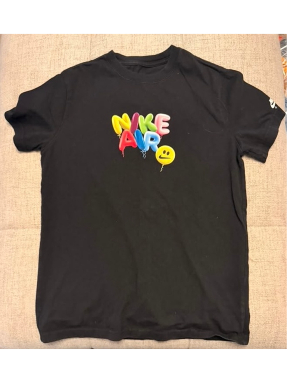Nike Air Airmoji Kids Youth Unisex Black Graphic T-Shirt Size Large